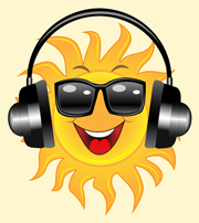 sunradio sonne gelb klein